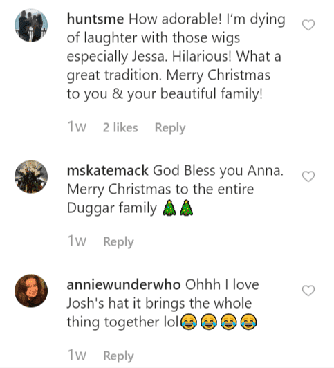 Fan comments on Anna Duggar's post | Instagram: @annaduggar