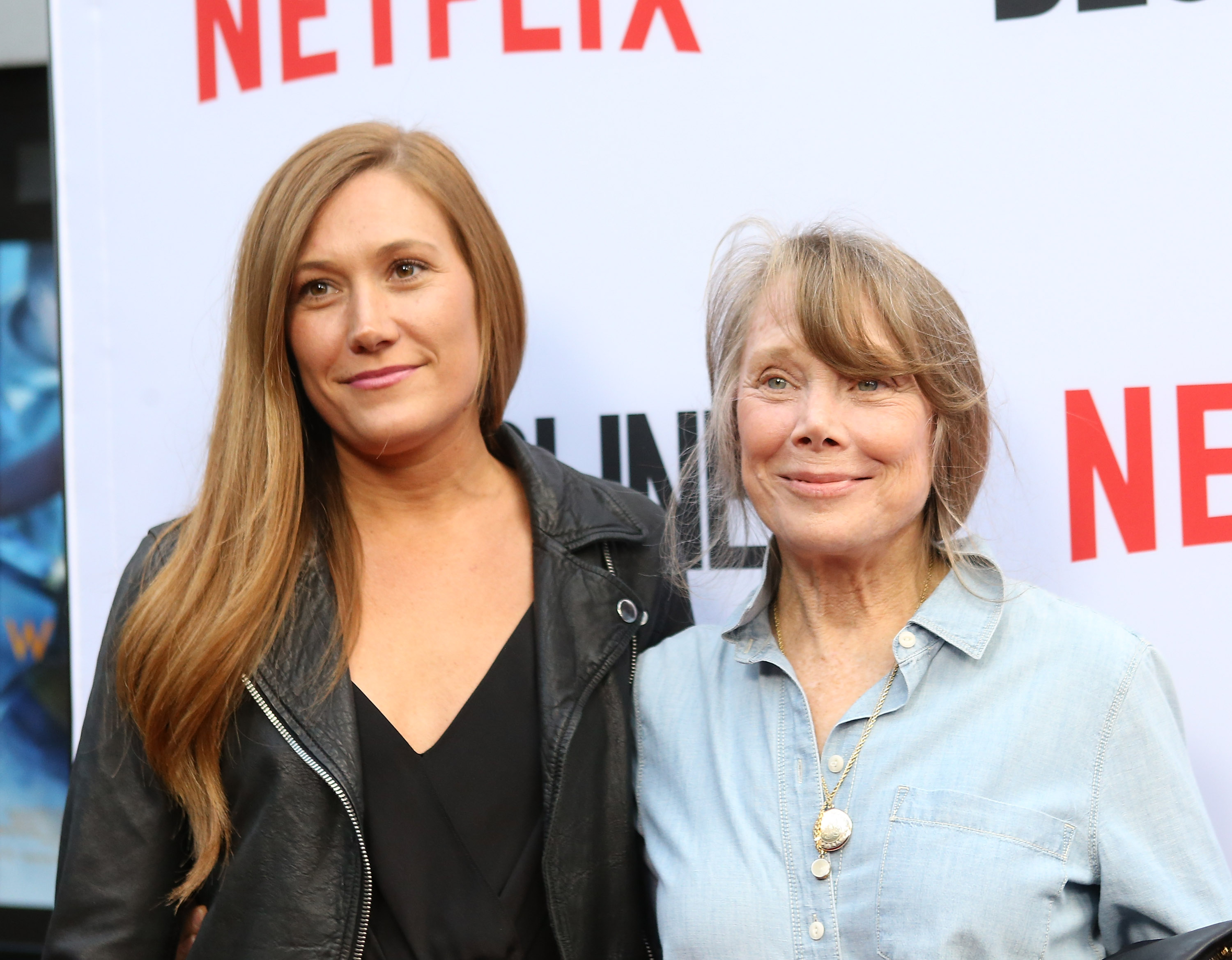 Schuyler Fisk and Sissy Spacek at the premiere of season 3 of 