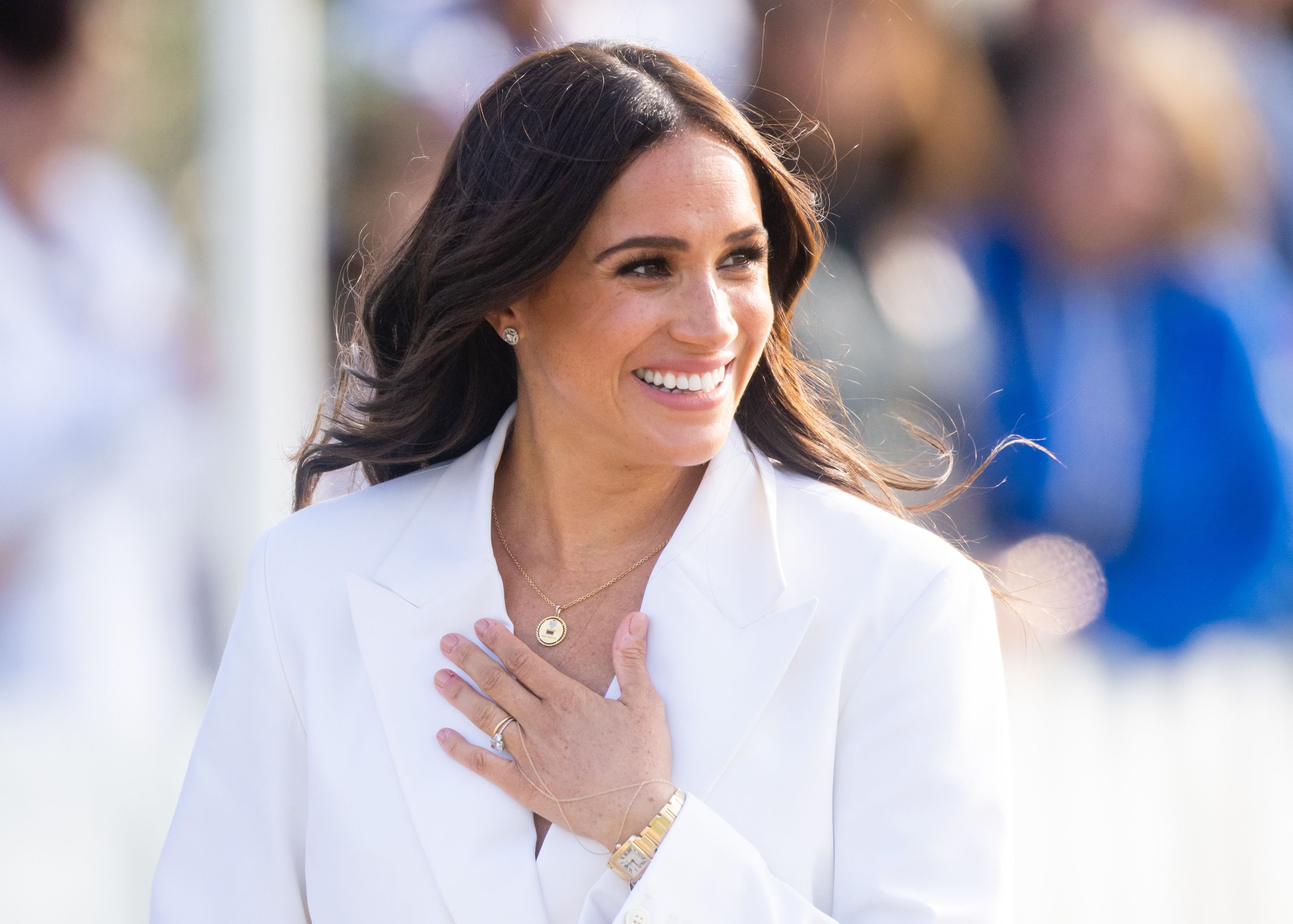 Meghan Markle during a reception for the Invictus Games at Nations Home at Zuiderpark on April 15, 2022 in The Hague, Netherlands. | Source: Getty Images