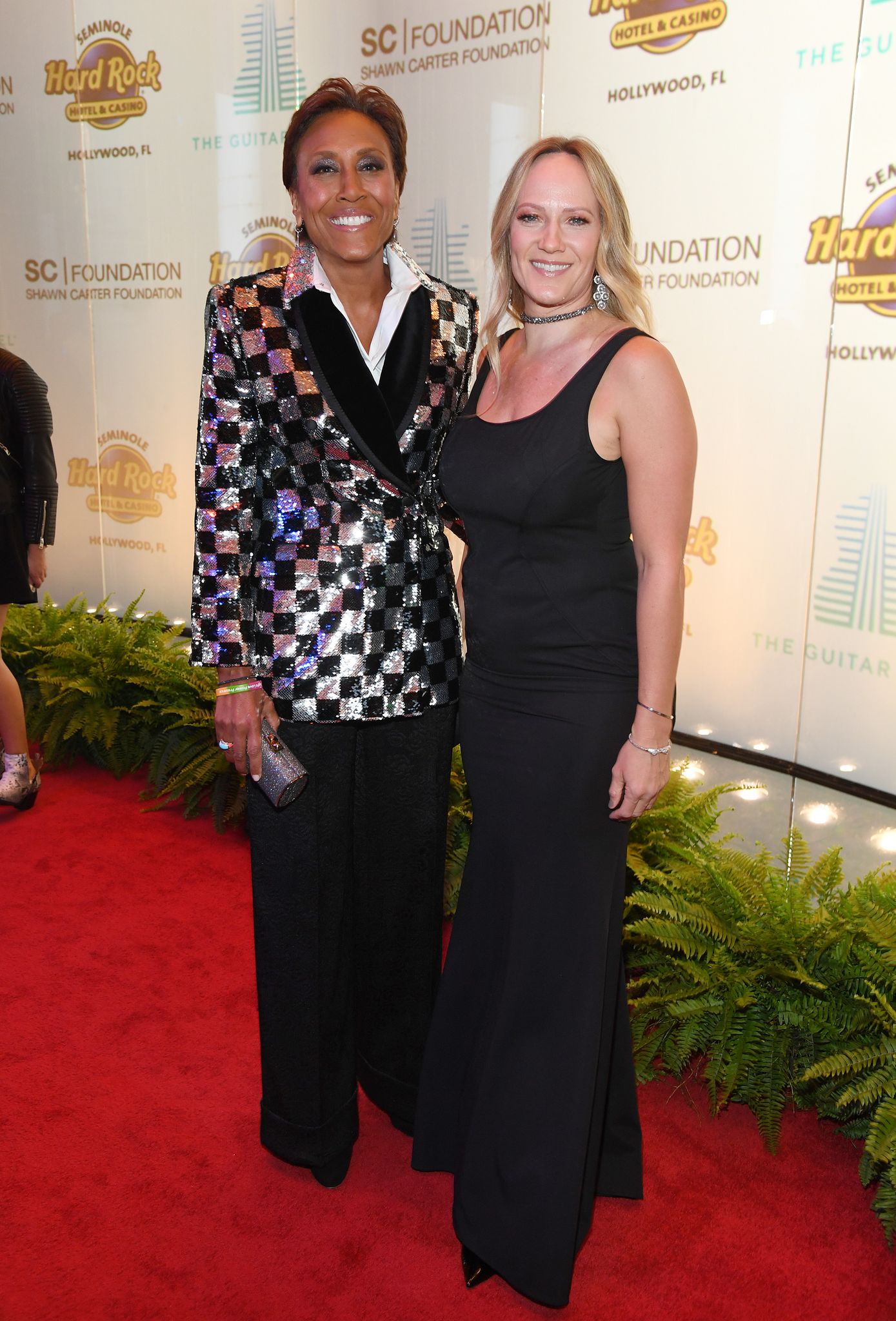 Robin Roberts and Amber Laign at the Shawn Carter Foundation Gala at the Hard Rock Hotel & Casino on November 16, 2019, in Hollywood, Florida. | Source: Getty Images