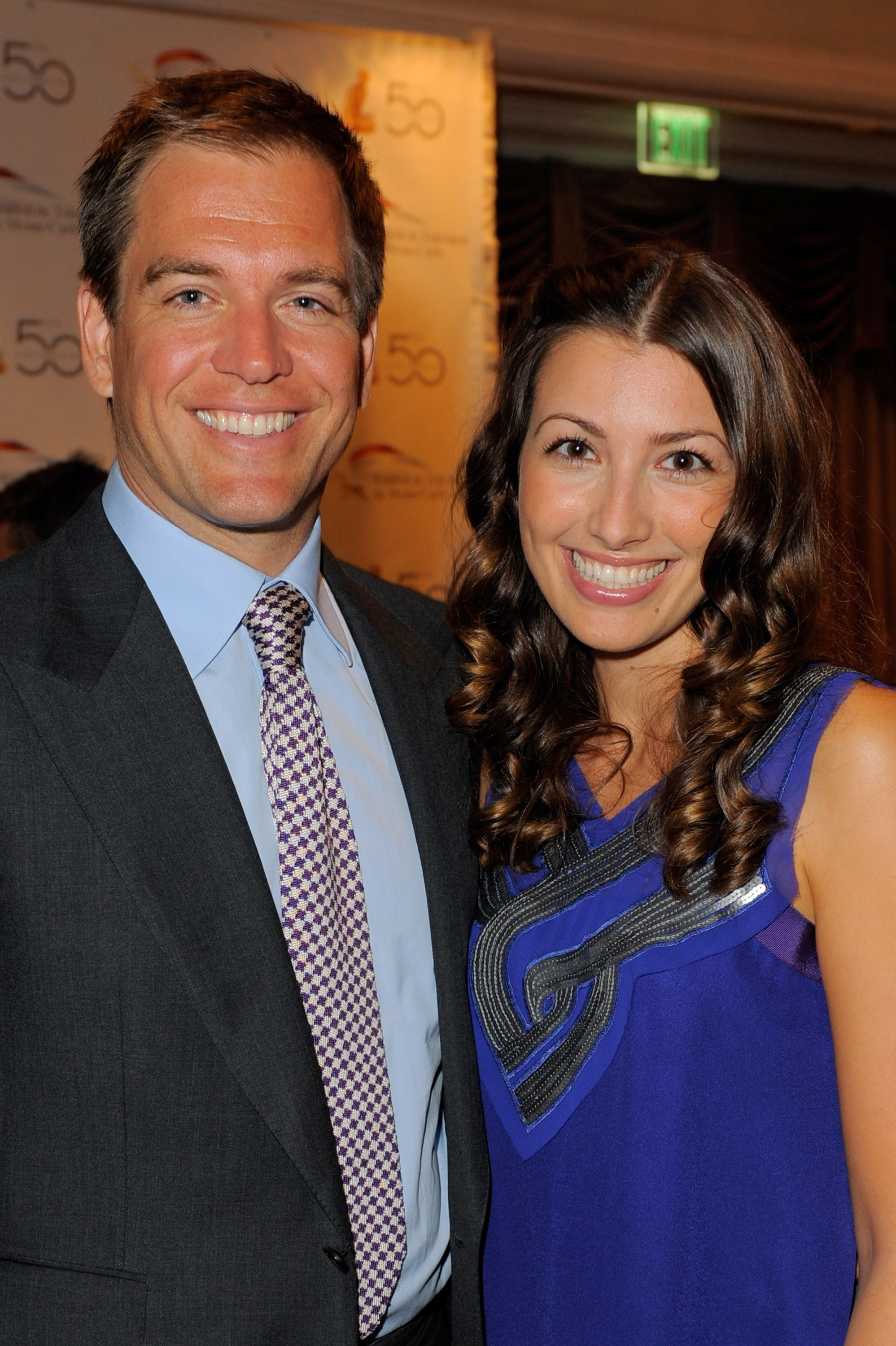 Michael Weatherly and Bojana Jankovic at the Monte Carlo Television Festival cocktail party on October 24, 2009, in Beverly Hills, California. | Source: Getty Images