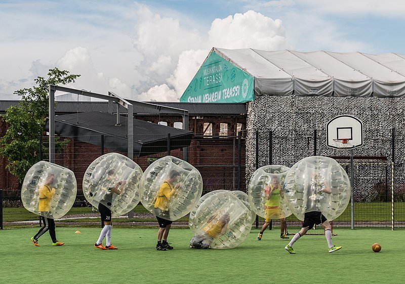 Bubble Football in Helsinki, Finland on 7 August 2016 | Photo by Ninaras CC BY 4.0, Wikimedia commons