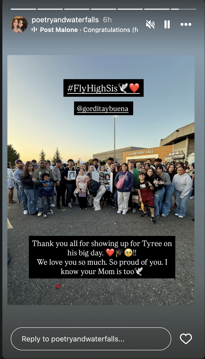 Many of Monica Sandoval Saavedra's loved ones gathered to celebrate her son's graduation. | Source: Instagram/poetryandwaterfalls