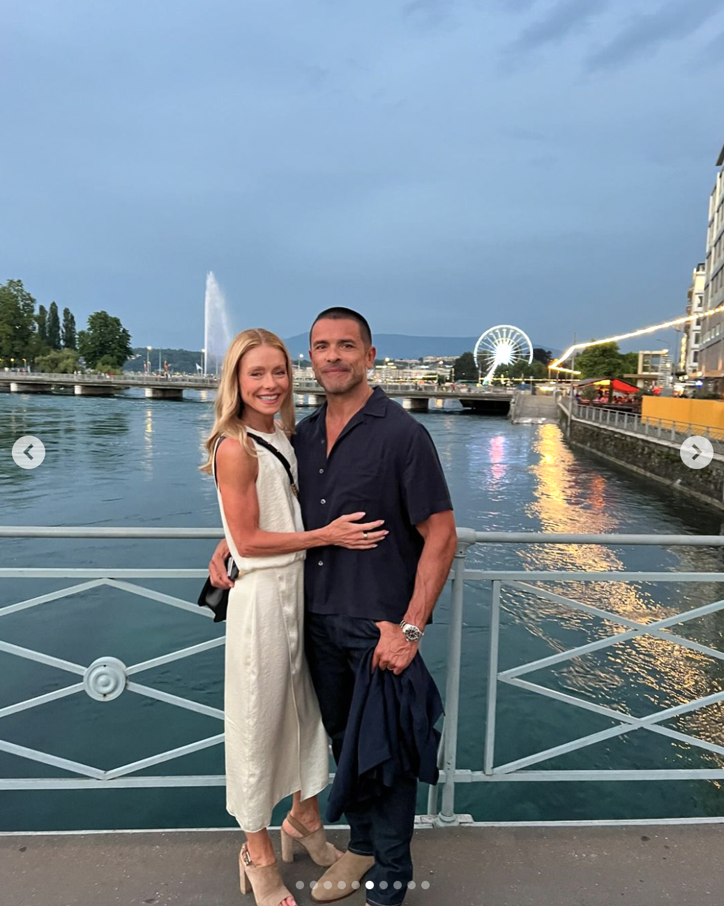 Kelly Ripa with her husband Mark Consuelos, as seen in a photo dated June 30, 2024 | Source: Instagram/instasuelos