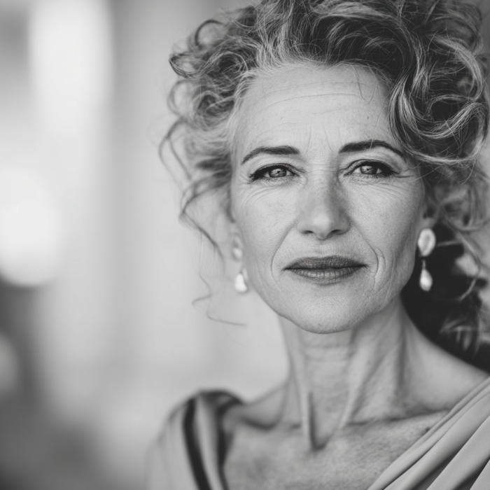 Een zwart-witfoto van een oudere vrouw | Bron: Midjourney