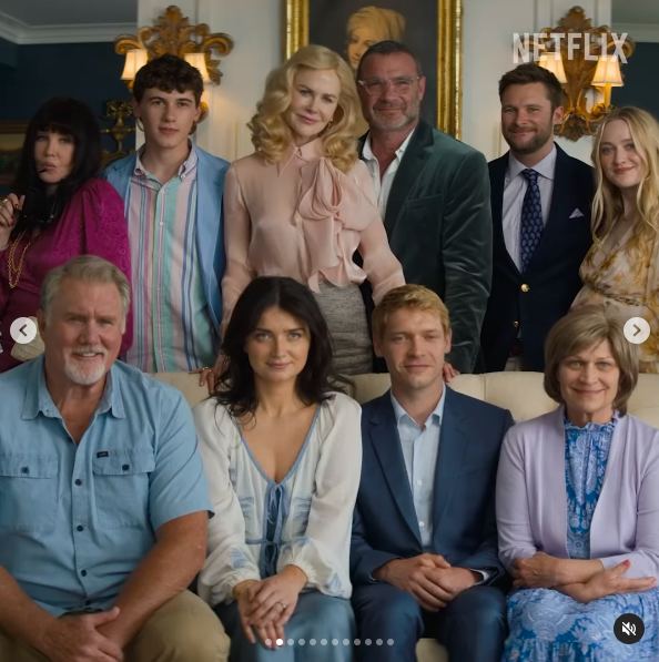 The cast of "The Perfect Couple" in a scene from the limited series, posted on September 4, 2024 | Source: YouTube/netflix and nicolekidman