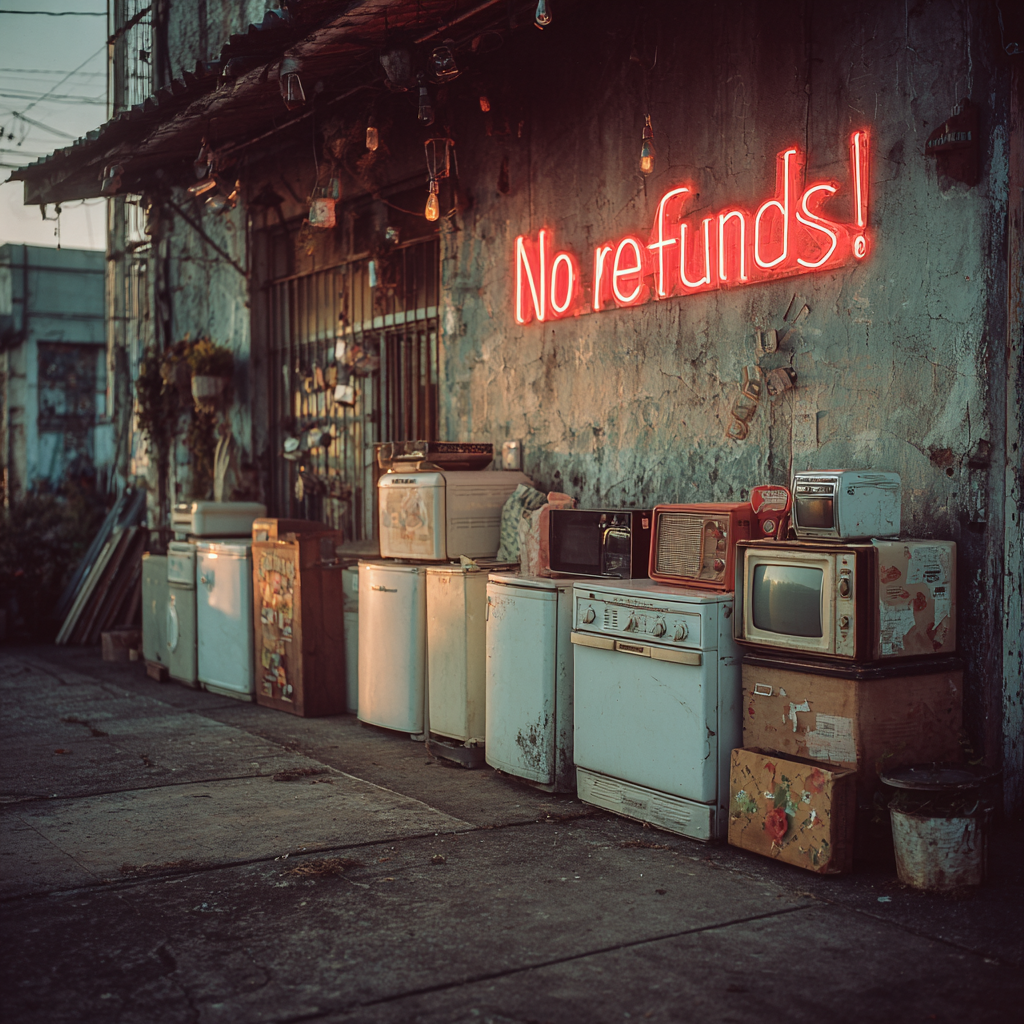 A secondhand shop with a sign | Source: Midjourney