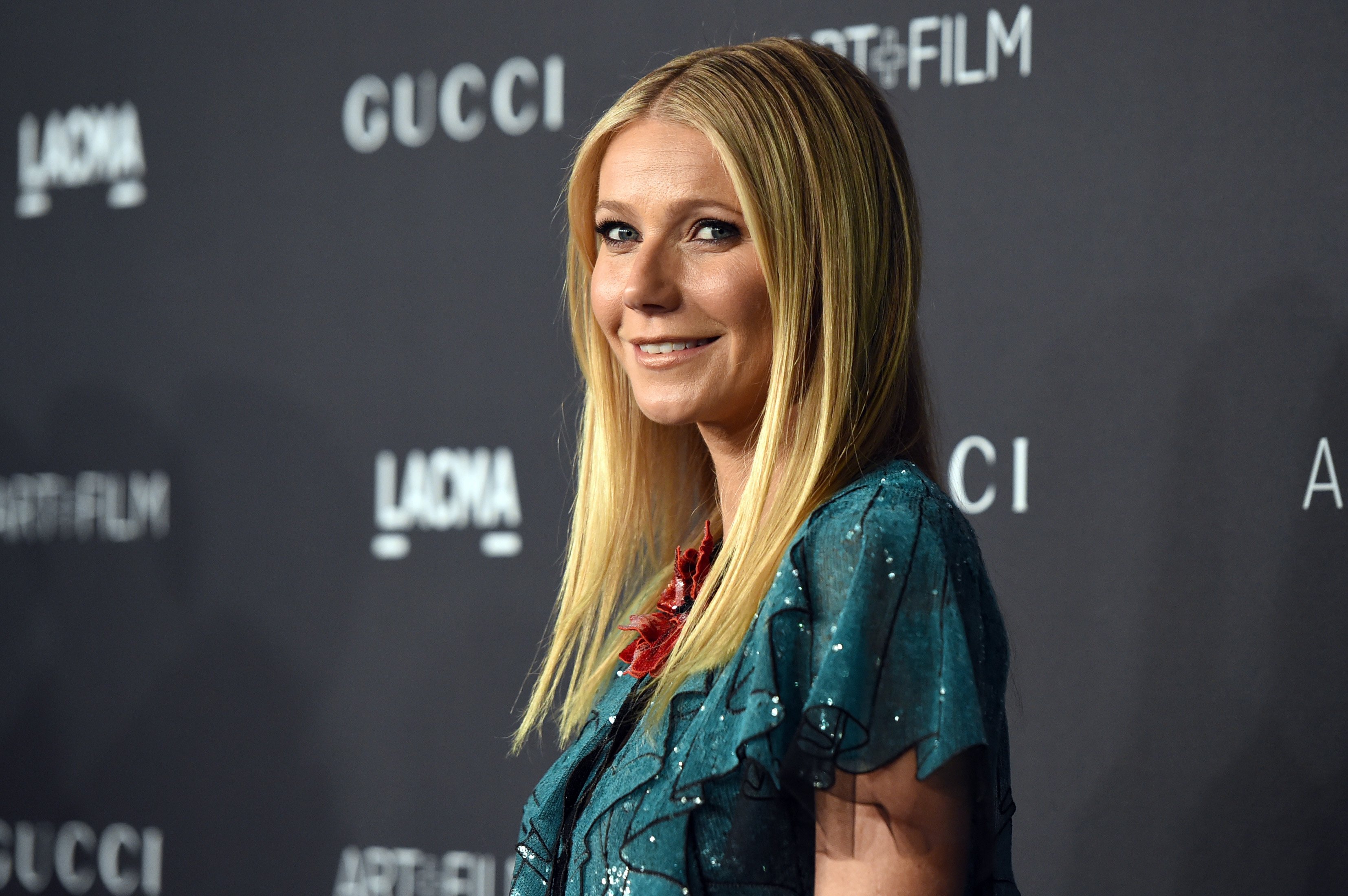 Actress Gwyneth Paltrow arrives at the LACMA 2015 Art+Film Gala Honoring James Turrell And Alejandro G Inarritu, Presented By Gucci at LACMA on November 7, 2015 in Los Angeles, California | Source: Getty Images