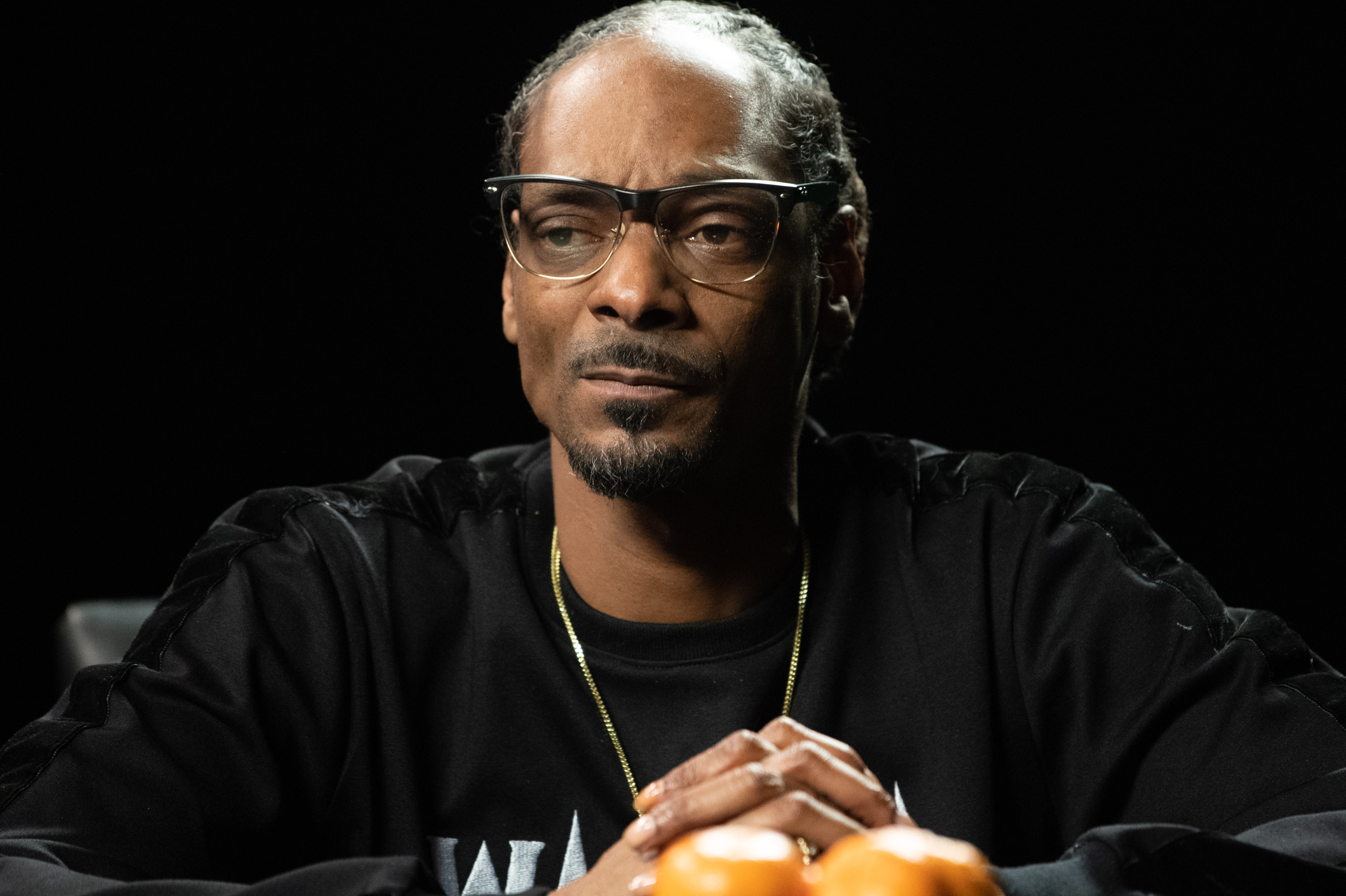 Snoop Dogg speaks in conversation with Kirk Franklin in Los Angeles, California on April 11, 2018 | Source: Getty Images