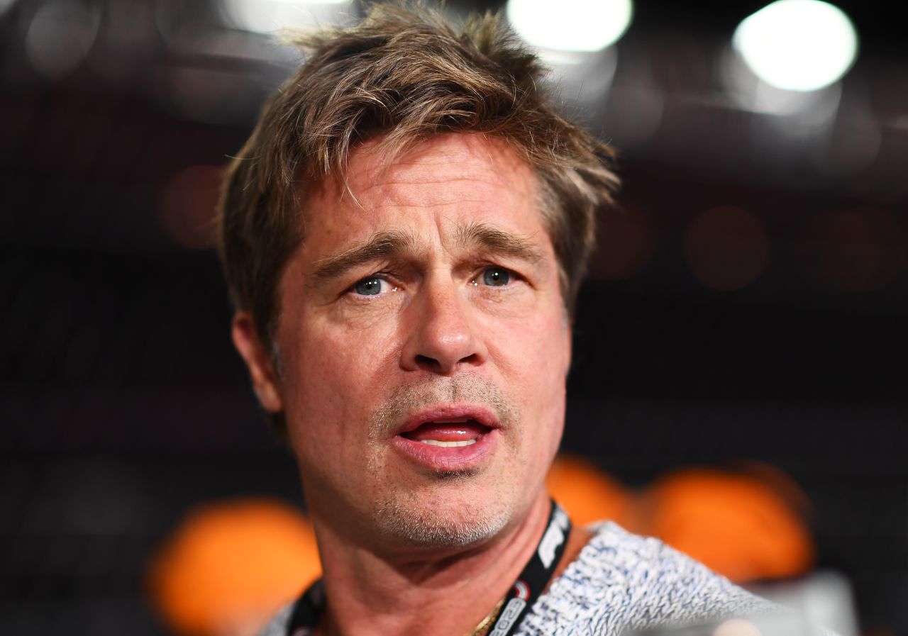 Brad Pitt during the Pitlane prior to qualifying ahead of the F1 Grand Prix of Las Vegas at Las Vegas Strip Circuit on November 17, 2023 in Las Vegas, Nevada. | Source: Getty Images