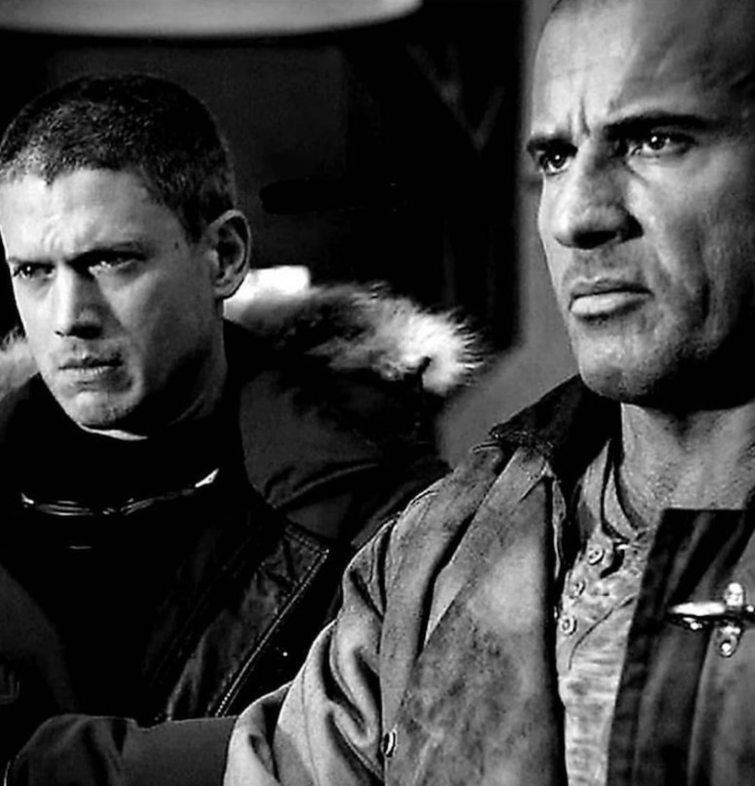 Wentworth Miller and Dominic Purcell on the set of "Prison Break," 2020 | Source: Facebook/dominicpurcell