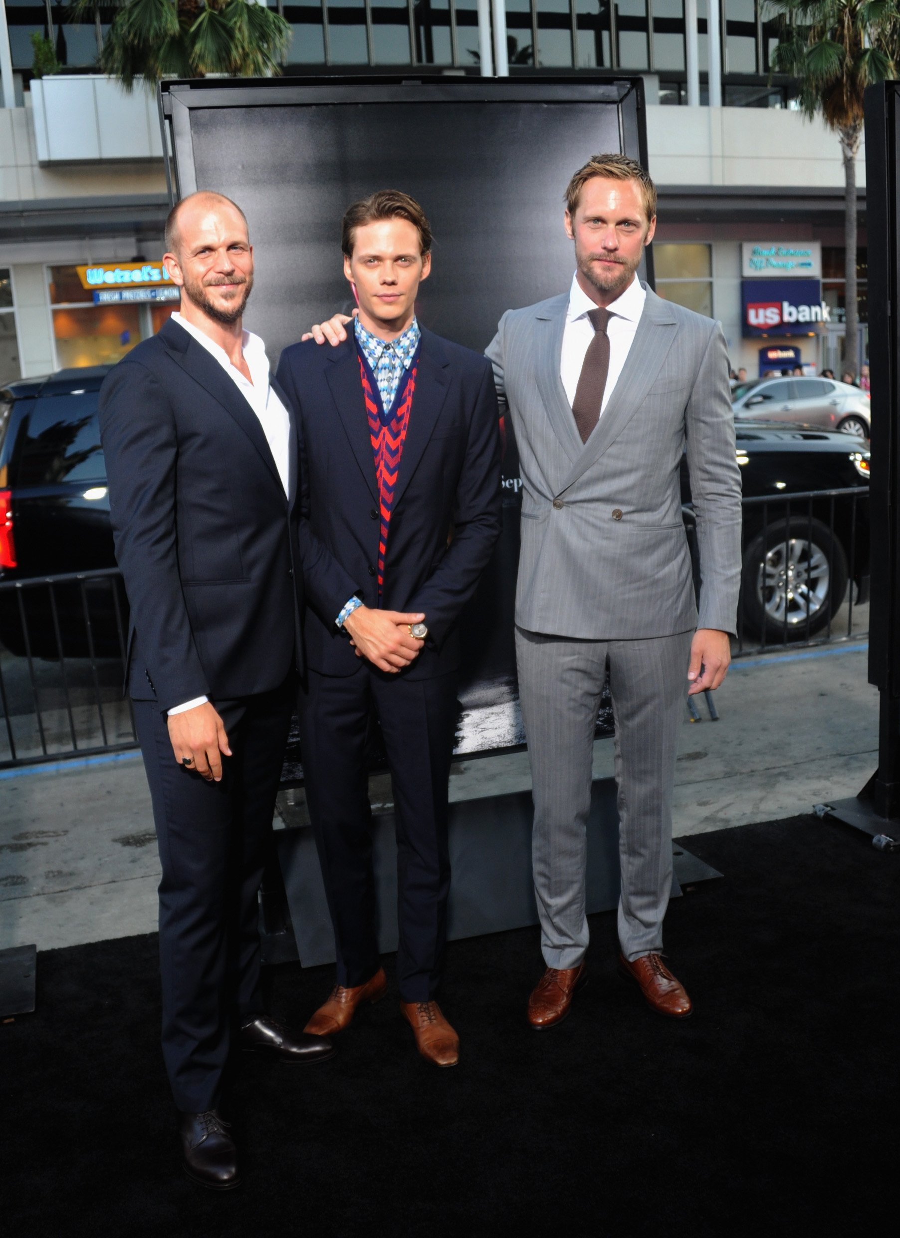  Actors/brothers Gustaf Skarsgard, Bill Skarsgard and Alexander Skarsgard arrives for the Premiere Of Warner Bros. Pictures And New Line Cinema's "It" held at TCL Chinese Theatre on September 5, 2017 in Hollywood, California. | Source: Getty Images