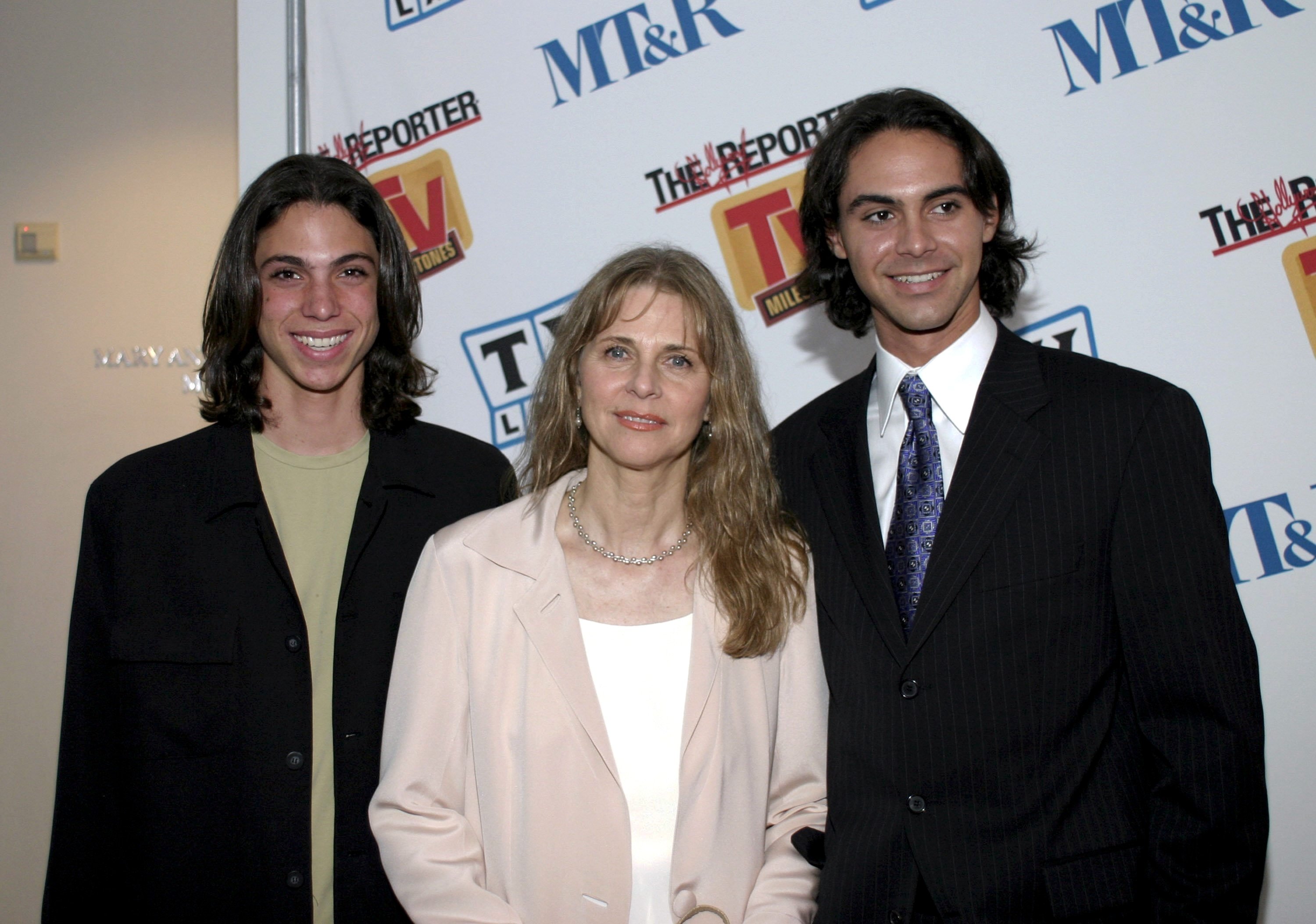Lindsay Wagner with sons Dorian and Alex at The Hollywood Reporter and The Museum of Television and Radio's cocktail party in honor of TV's Greatest Hits. | Source: Getty Images