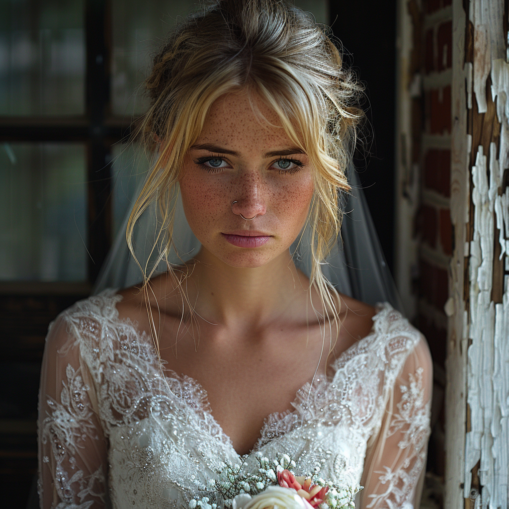 A sad young bride | Source: Midjourney