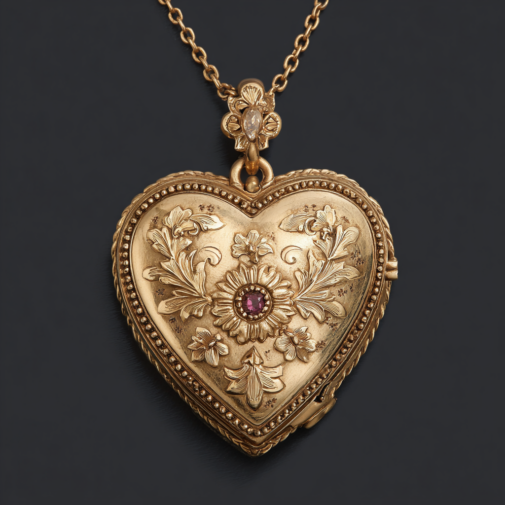 A heart-shaped locket | Source: Midjourney