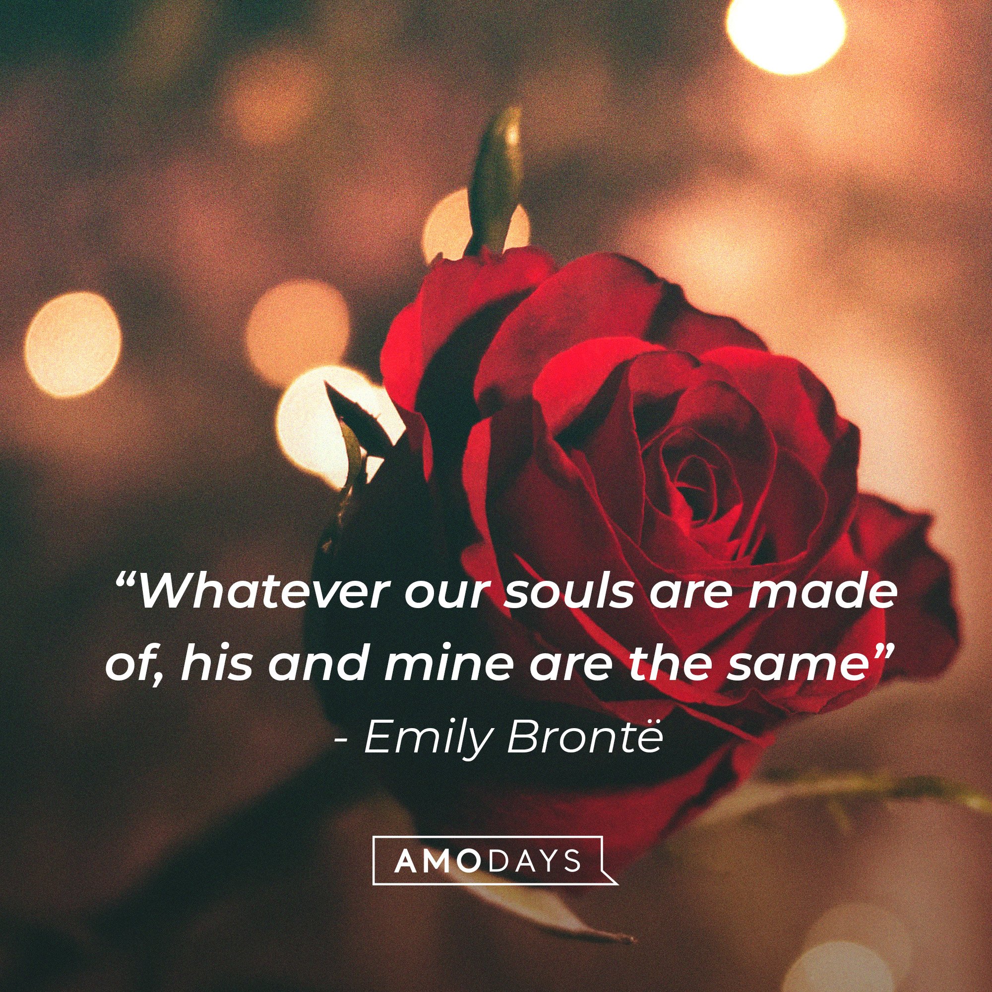 Emily Brontë's: “Whatever our souls are made of, his and mine are the same” — Image: AmoDays