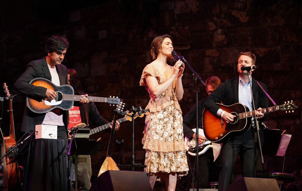  Siddhartha Khosla, Mandy Moore and Taylor Goldsmith perform at 20th Century Fox Television and NBC Present "This Is Us" FYC Event at John Anson Ford Amphitheatre | Getty Images