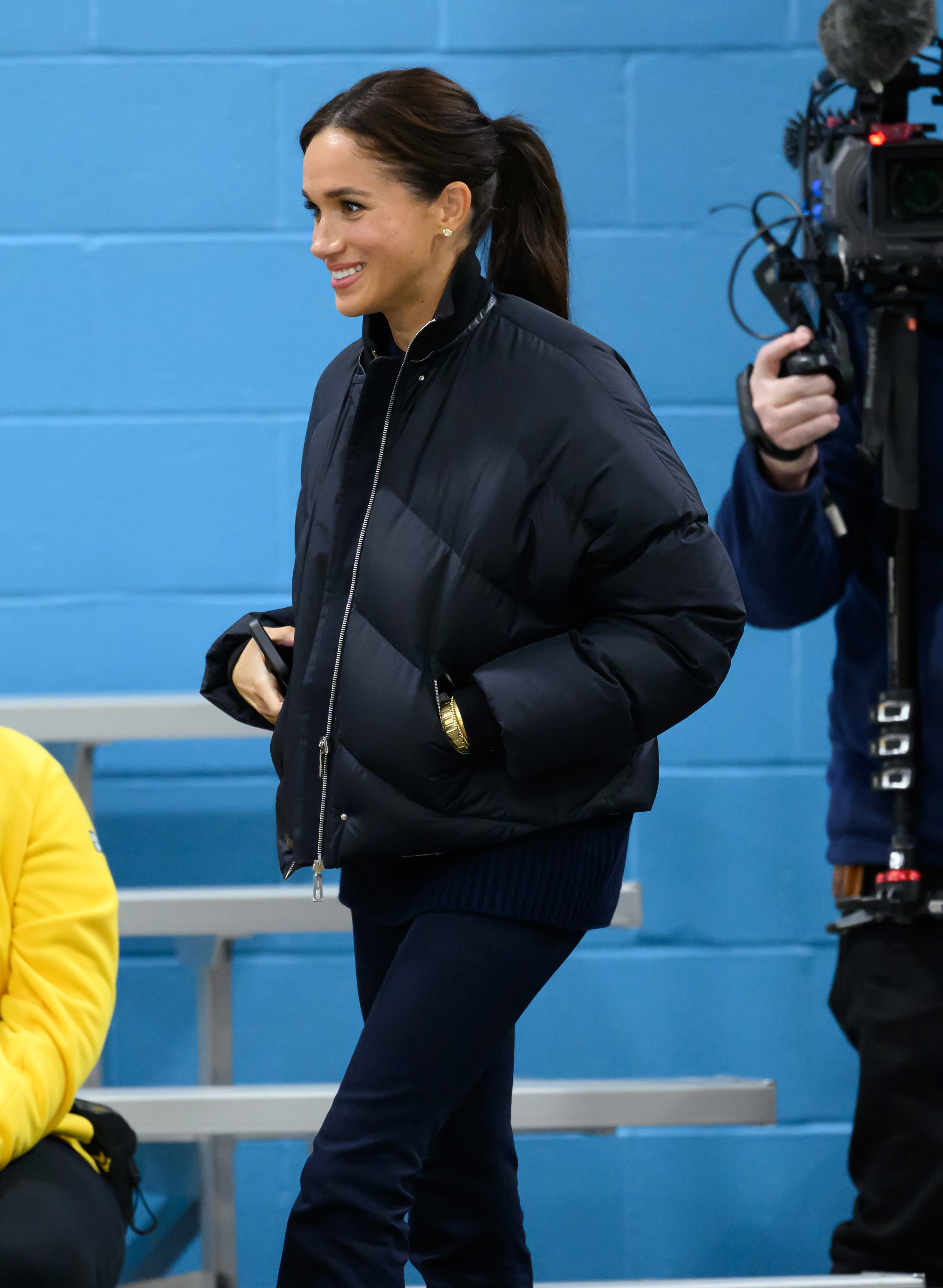 Meghan, Duchess of Sussex at the Wheelchair Curling during the 2025 Invictus Games at the Hillcrest Community Centre on February 9, 2025 in Vancouver, British Columbia, Canada. | Source: Getty Images