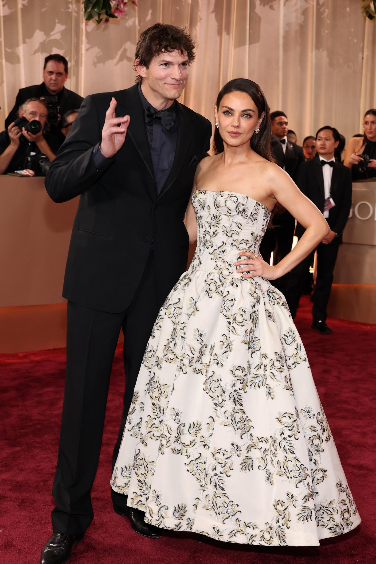 Ashton Kutcher and Mila Kunis at 2026 Golden Globe in California on January 11. | Source: Getty Images