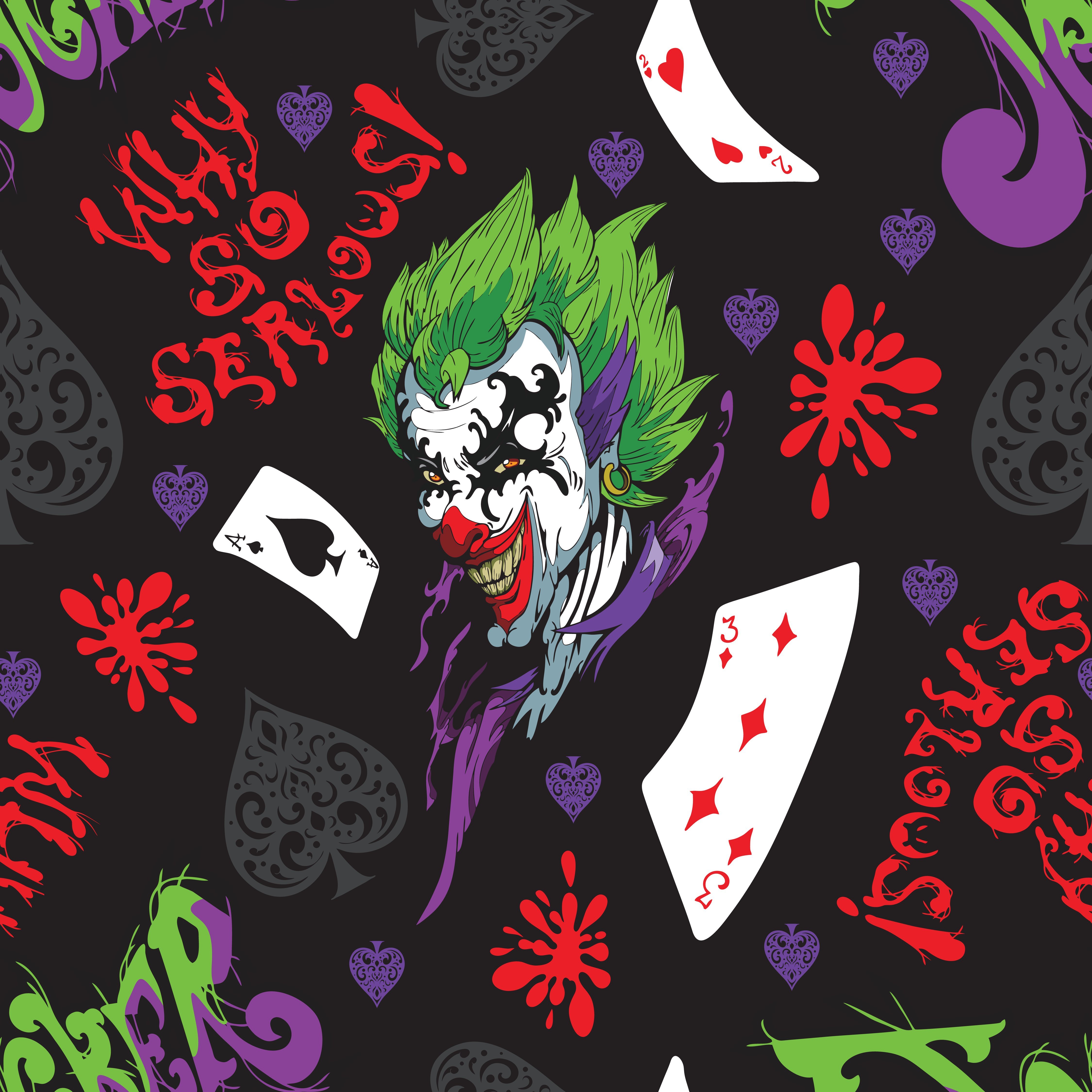 joker and card seamless pattern typhography with colorful and background  | Shutterstock