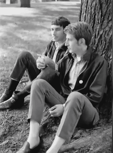 Jack Baker and Michael McConnell when they were both students at the University of Oklahoma, circa 1960s. . | Photo: YouTube/Today
