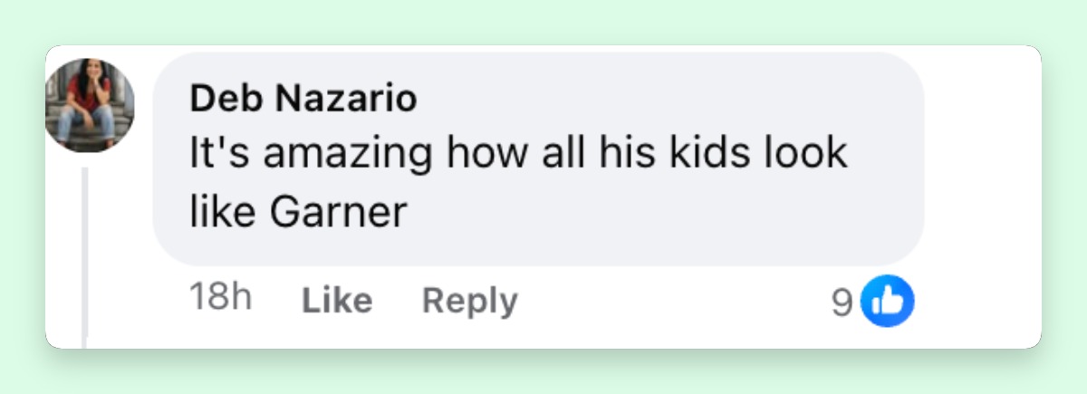 A netizen's comment about the resemblance between Ben Affleck and Jennifer Garner's children and their mother. | Source: Facebook/topcelebsus