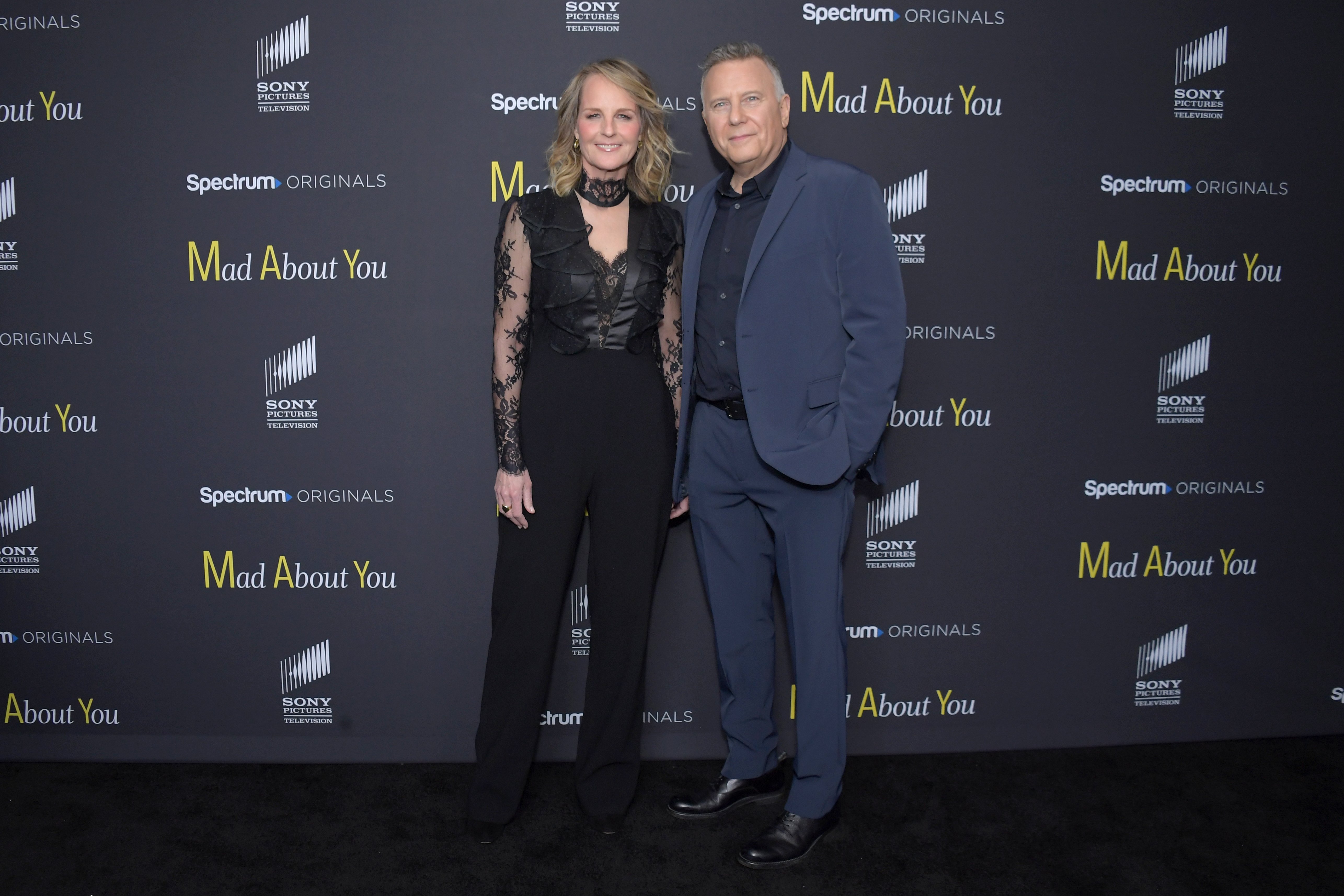 Helen Hunt and Paul Reiser attend the "Mad About You" red carpet event at The Rainbow Room on December 16, 2019, in New York City. | Source: Getty Images.