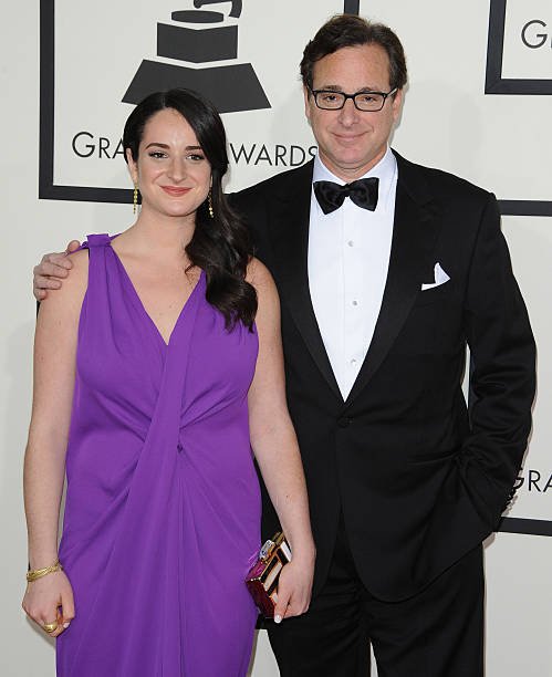 Comedian Bob Saget (R) and daughter Lara Saget arrive at the 56th GRAMMY Awards at Staples Center on January 26, 2014 in Los Angeles, California | Source: Getty Images