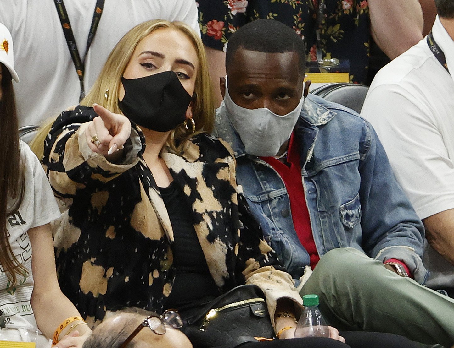 Adele and Rich Paul during the first half in Game Five of the NBA Finals on July 17, 2021 in Phoenix, Arizona. | Photo: Getty Images