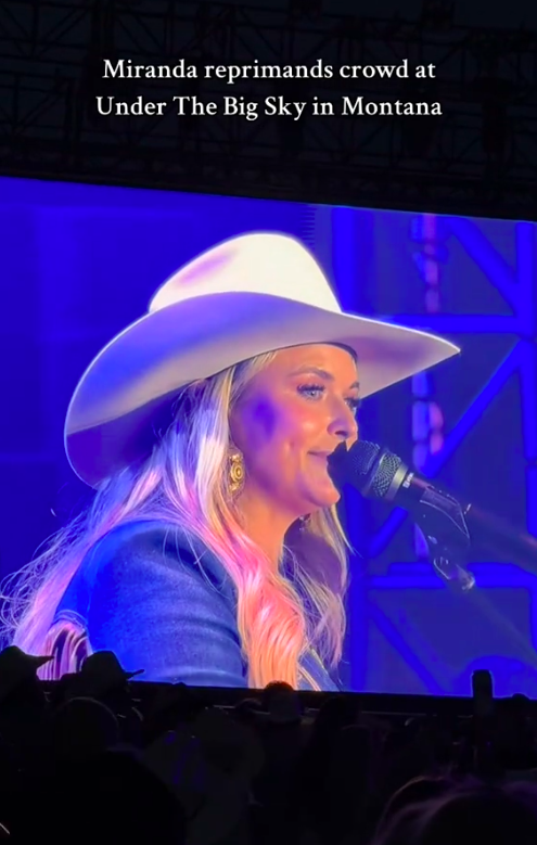 Miranda Lambert reprimanding the audience during her performance at the Montana Festival, posted on July 14, 2024 | Source: TikTok/misshollyallen