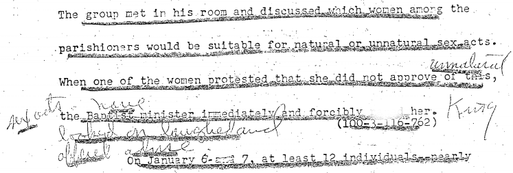 Excerpt from an FBI transcript. | Source: National Archives (archives.gov)