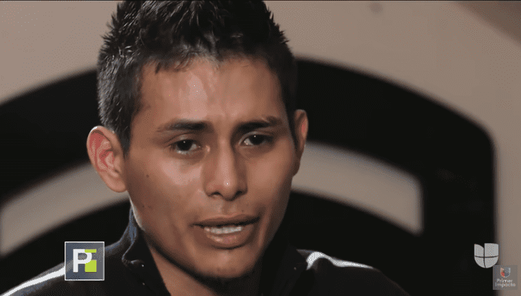Yovany Lopez prays for his son to recover. | Source: YouTube/Primer Impacto