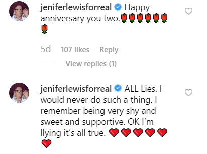 Jenifer Lewis comments on Sheyl Lee Ralph's Instagram video. | Source: Instagram/diva3482