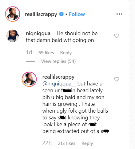 Lil Scrappy fires back at one alleged fan. | Source: Instagram/reallilscrappy