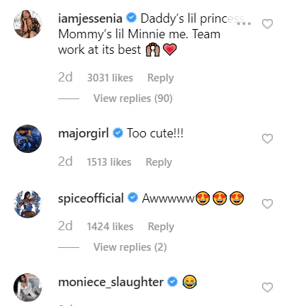 Celebrities' comments on Cardi's post. | Source: Instagram/iamcardib