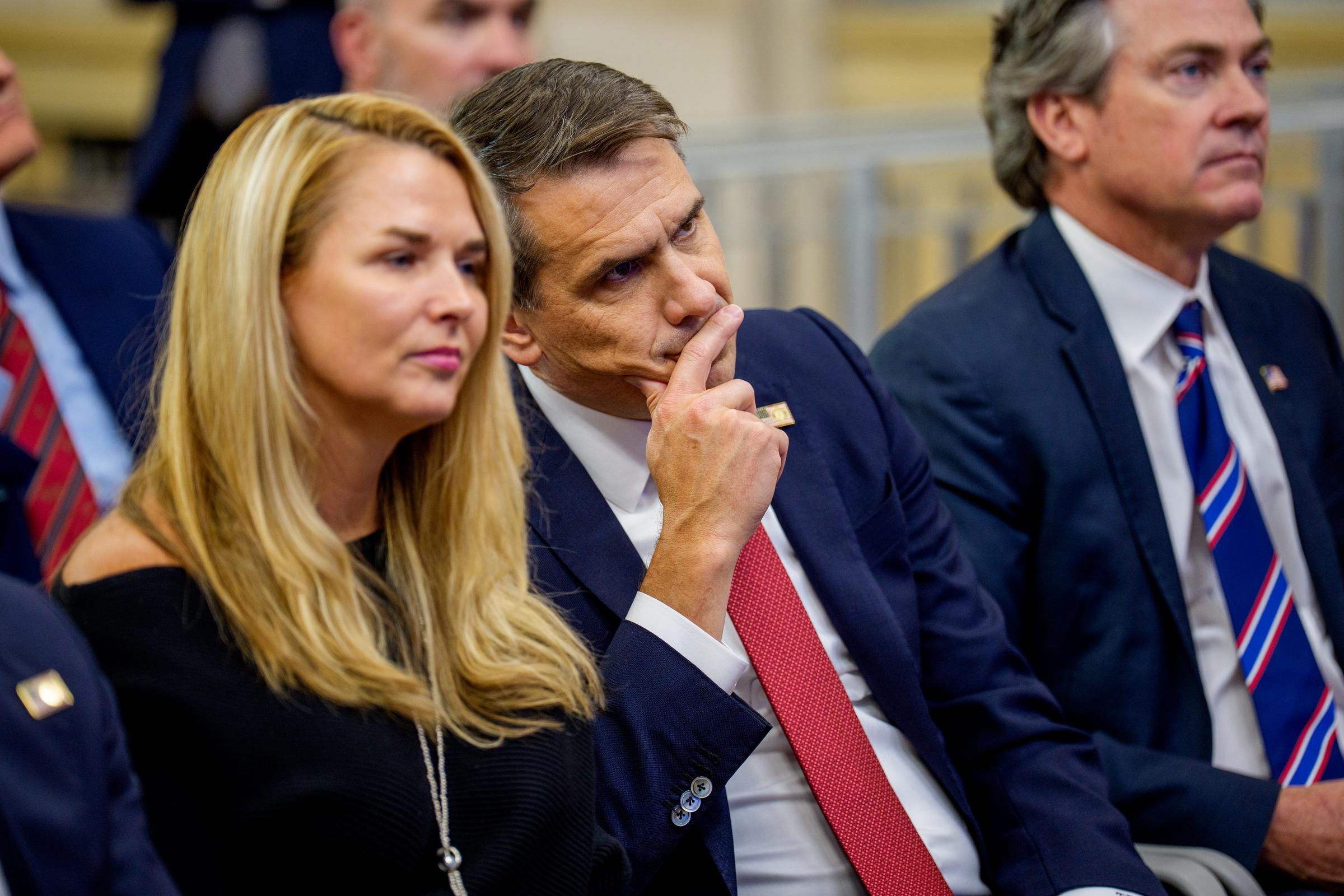 Todd Blanche looks on before President Donald Trump takes the stage to speak at the Justice Department on March 14, 2025, in Washington, DC | Source: Getty Images