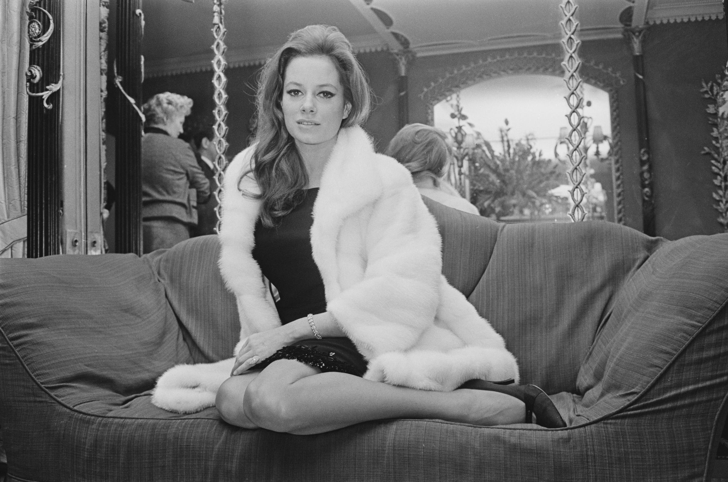 Luciana Paluzzi, pictured wearing a fur coat in London on January 1, 1966. | Source: Getty Images