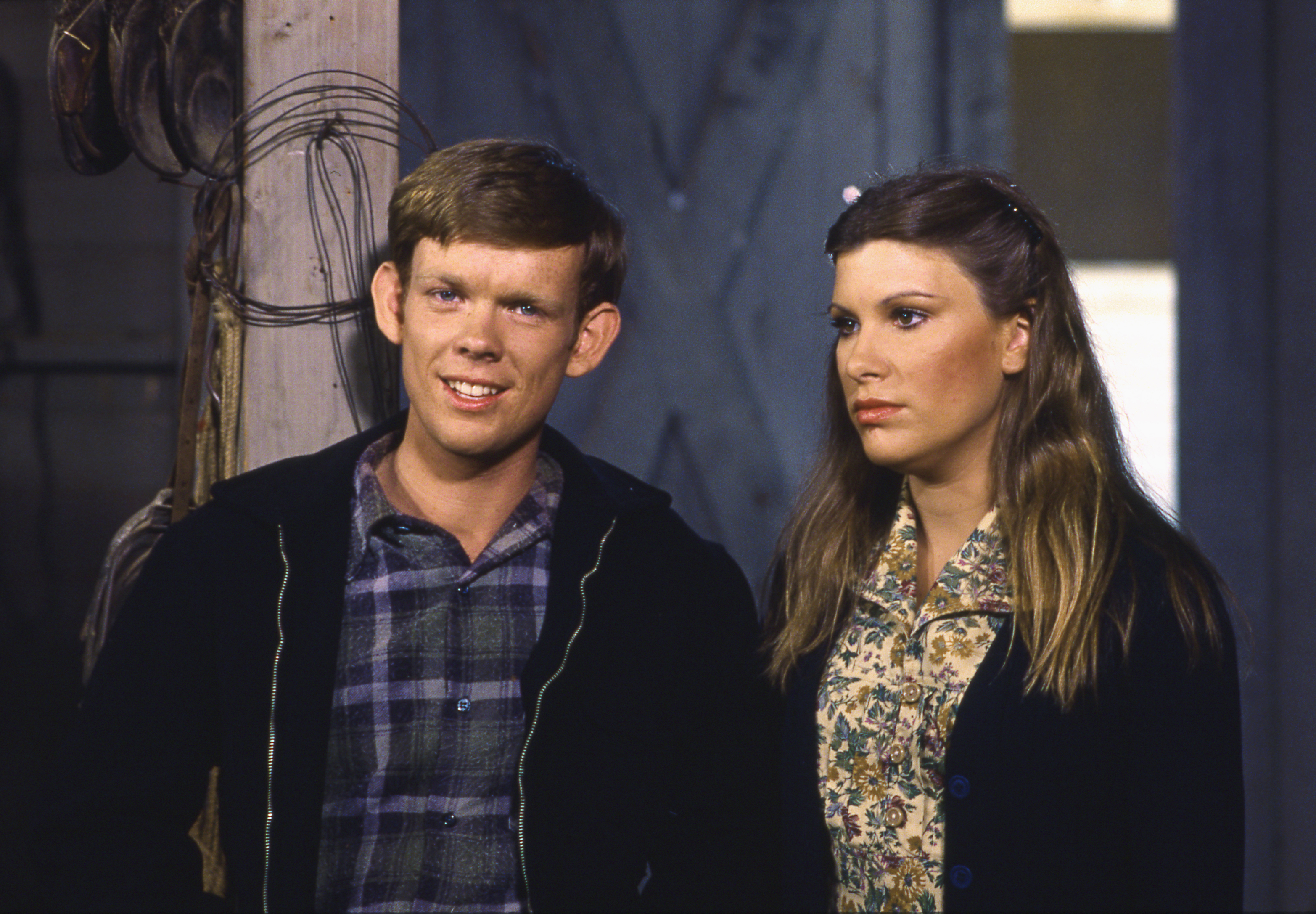 Jon Walmsley as Jason Walton and Judy Norton Taylor as Mary Ellen Walton on the set of an episode of "The Waltons" on September 20, 1977 | Source: Getty Images