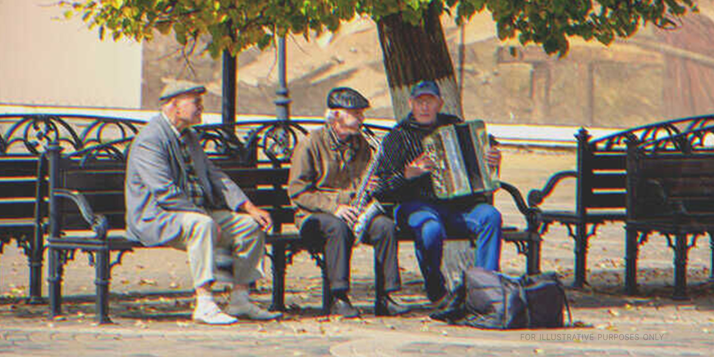Three elderly men playing music on the street | Source: Shutterstock