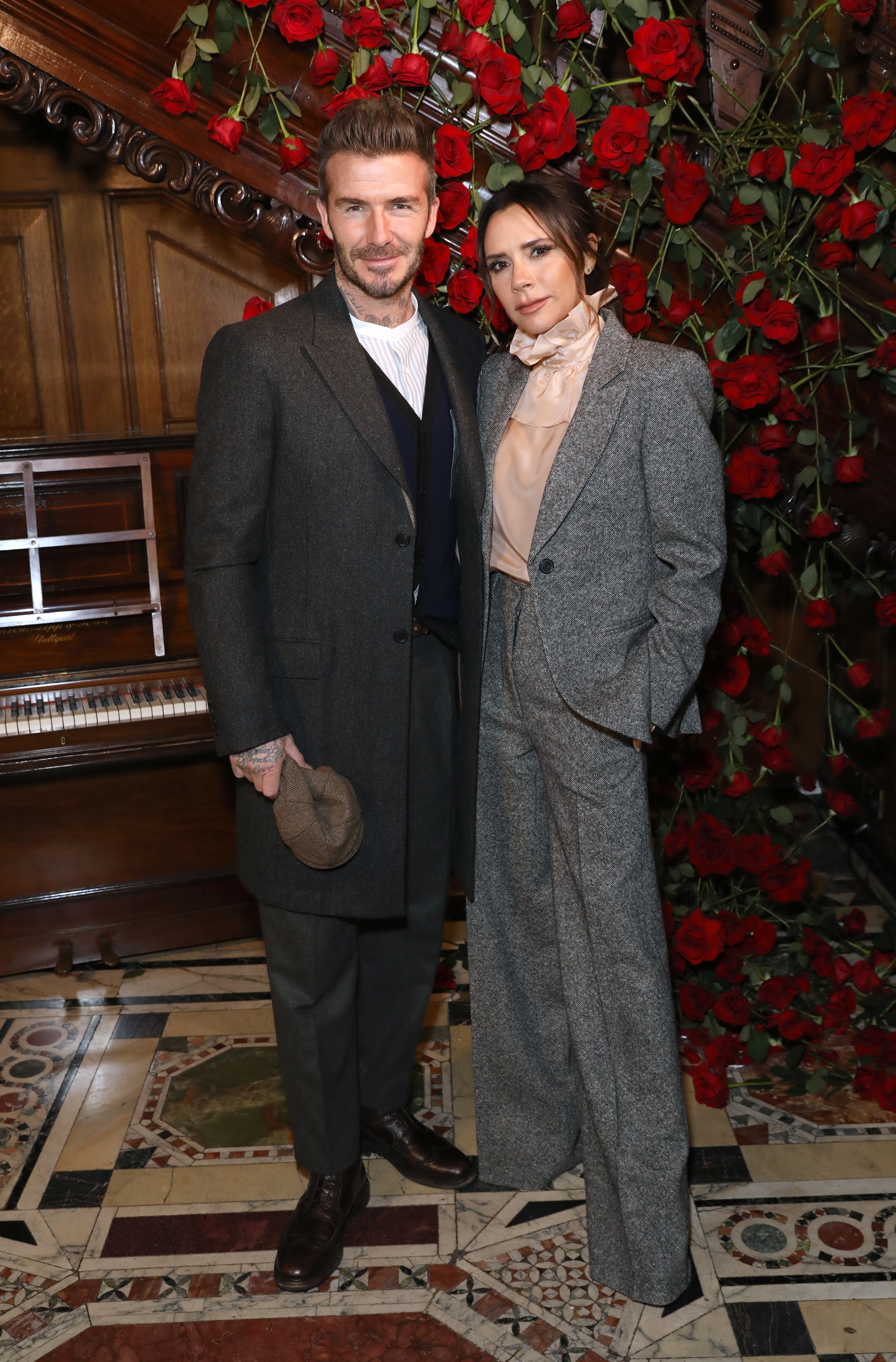 David and Victoria Beckham at the London Fashion Week Men's in London, England on January 6, 2019 | Source: Getty Images