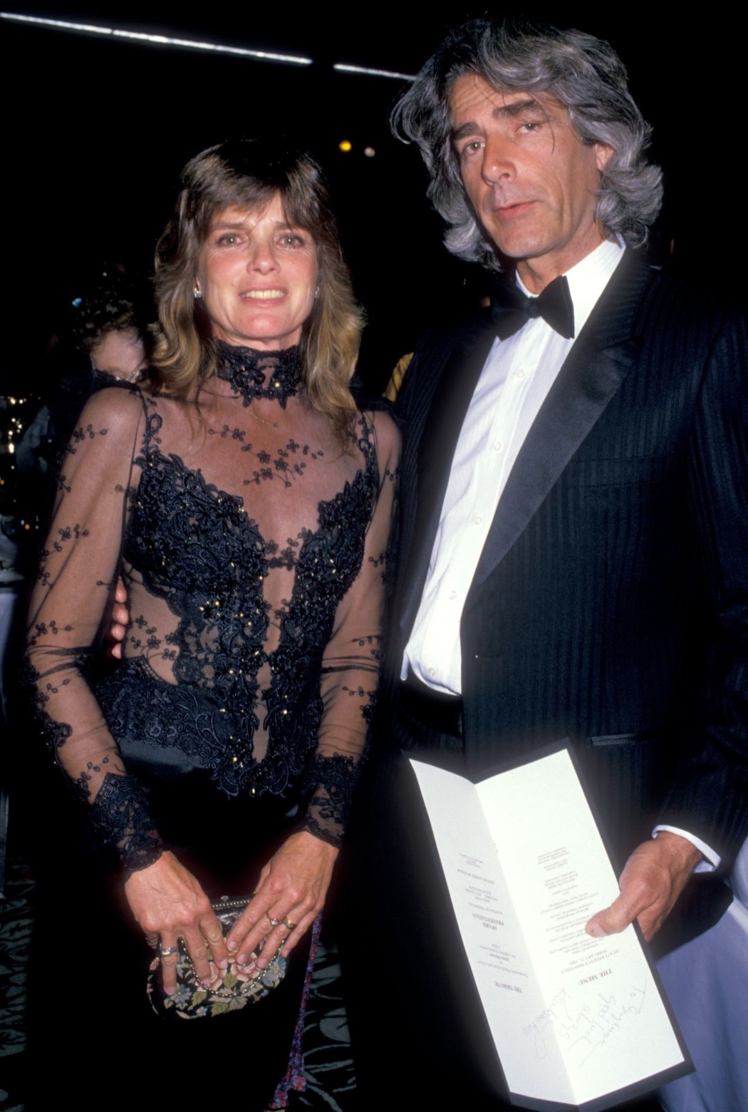 Katharine Ross and Sam Elliott at the Monterey Film Festival's First Annual Golden Cypress Award Honoring James Stewart on February 21, 1988, in California. | Source: Getty Images