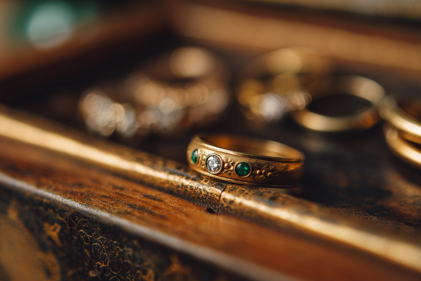 Rings in a jewelry box | Source: Midjourney