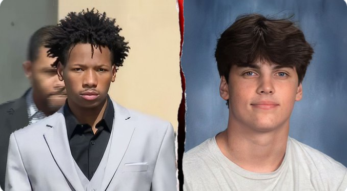 Karmelo Anthony (left) and Austin Metcalf were both 17 years old when a confrontation at a Texas high school track meet in April 2025 ended in tragedy and drew nationwide attention. | Source: X/Fox News