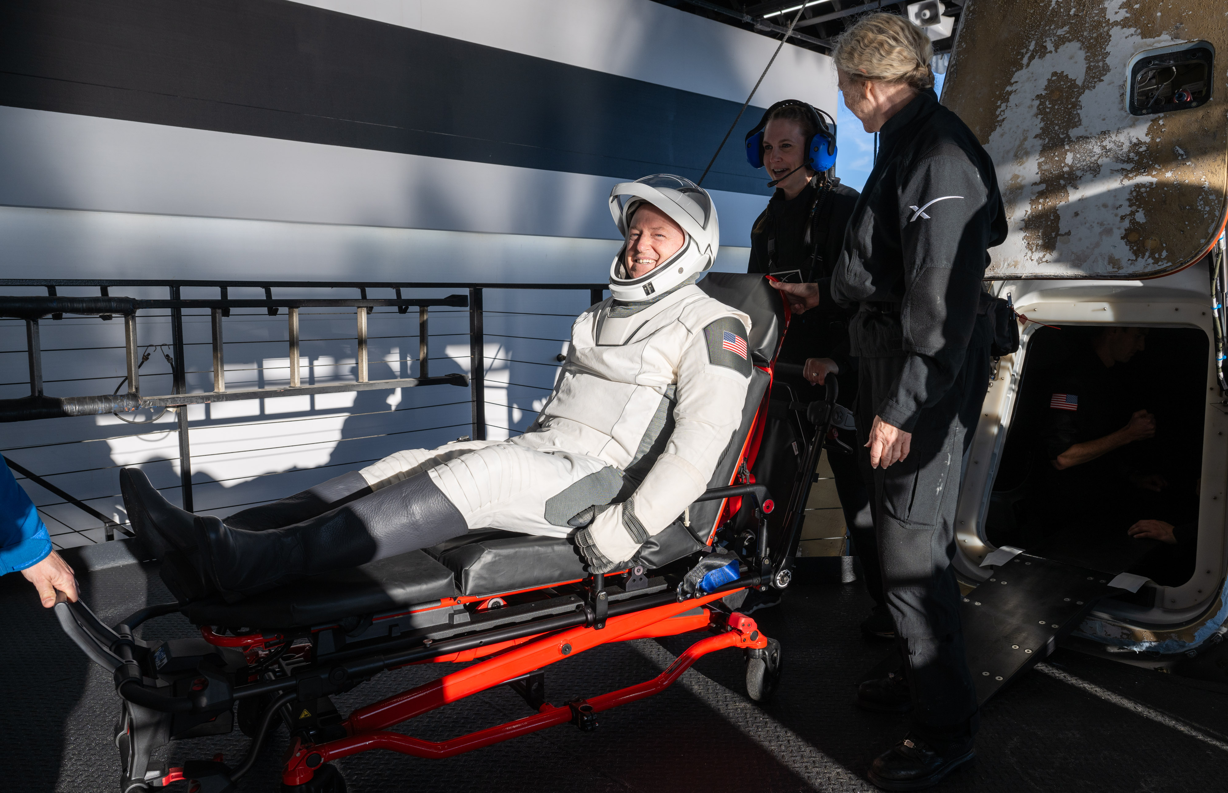 Butch Wilmore is helped out of the SpaceX Dragon spacecraft onboard the SpaceX recovery ship MEGAN after he and fellow NASA astronauts landed on the water off the coast of Tallahassee, Florida, on March 18, 2025 | Source: Getty Images