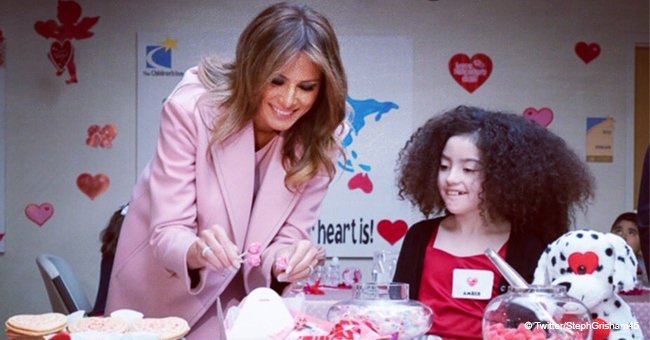 13-year-old sick boy gifts Melania a necklace on Valentine’s day with 2 beautiful words