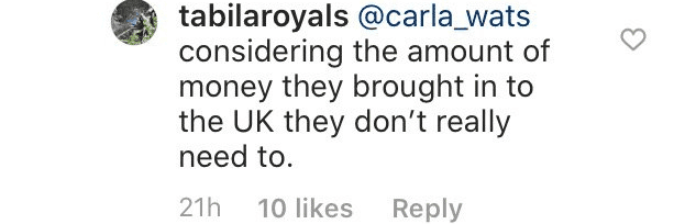 Fans' comment on the Duke and Duchess of Sussex' Instagram account | Source: Instagram/sussexroyal