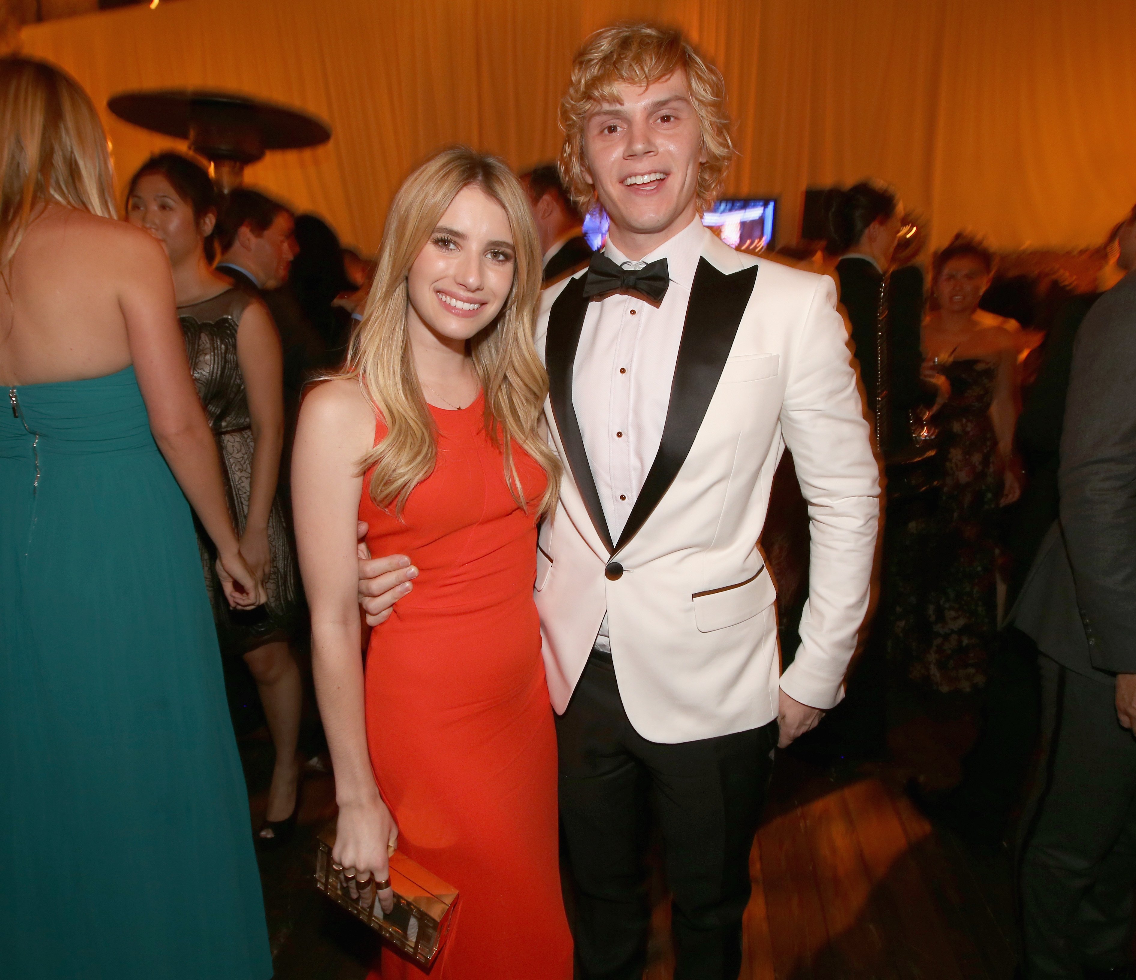 Emma Roberts and Evan Peters attend the Fox Broadcasting Company, Twentieth Century Fox Television and FX celebration of their 2013 EMMY nominees on September 22, 2013 in Los Angeles, California. | Source: Getty Images