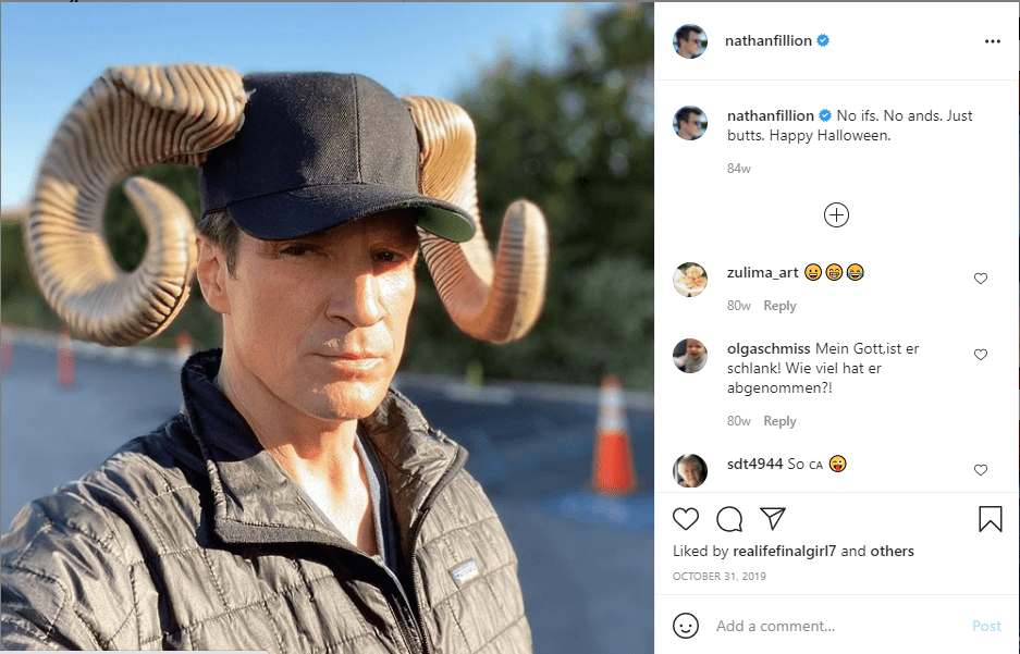 A picture of Nathan Fillion on Instagram | Photo: Instagram/nathanfillion