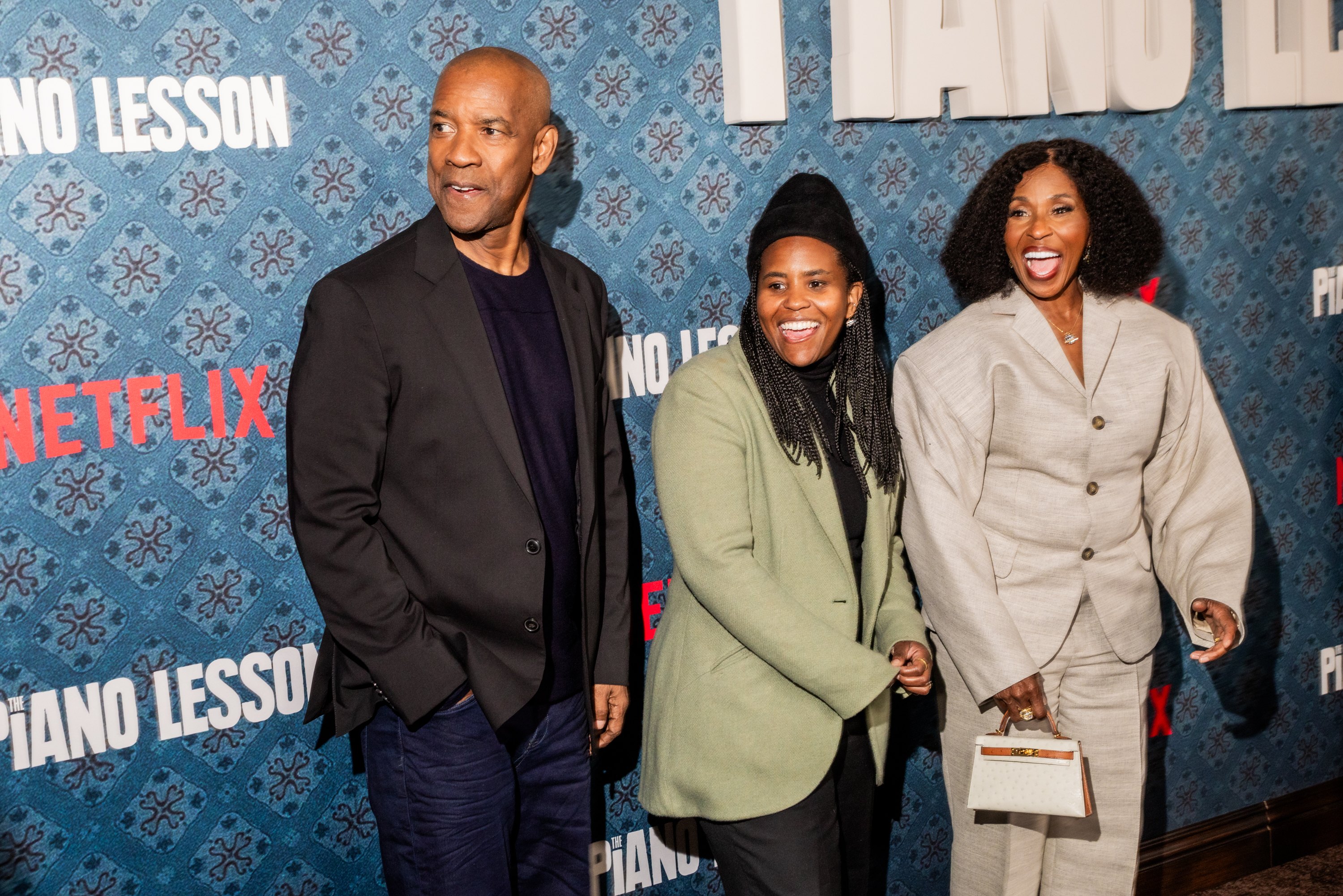 Denzel, Katia, and Pauletta Washington at the Los Angeles premiere of "The Piano Lesson" on November 19, 2024, in California | Source: Getty Images