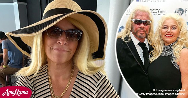 Beth Chapman looks radiant in an oversized hat, smiling despite her
